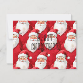 Rode Kerstman Kerstmis Briefkaart