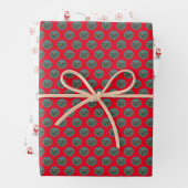 Rode Kerstman Kerstmis Inpakpapier Vel (In situ)
