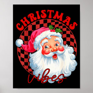 Rode Kerstman Kerstsfeer Vintage Nk Kerstman F Poster