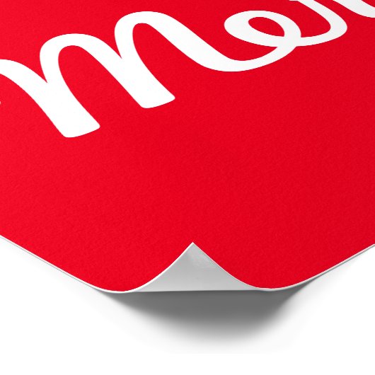  rode kerstman met kerstboom poster (Hoek)