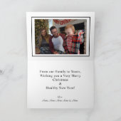 Rode kerstman met PHOTO-kerstKaart Kaart (Binnen)