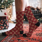 Rode kerstman met polkadot Kerstmis Sokken
