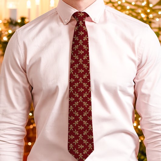 Rode kerstman met polkadot Kerstmis Stropdas
