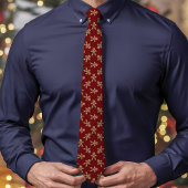 Rode kerstman met stippen kersttie stropdas