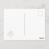 rode kerstman op achtergrond donkerblauwe waterver briefkaart (Achterkant)