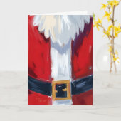 Rode Kerstman Pak Kerstmis Kaart (Gele Bloem)
