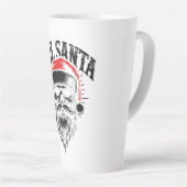 Rode Kerstman Skull Kerstvakantie Latte Mok (Rechterhoek)