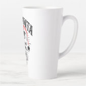 Rode Kerstman Skull Kerstvakantie Latte Mok (Rechts)