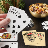 Rode Kerstman Skull Kerstvakantie Pokerkaarten (Insitu)