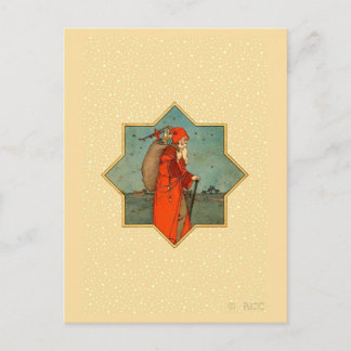  Rode Kerstman St. Nicholas Feestdagenkaart