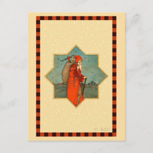 Rode Kerstman St. Nicholas Feestdagenkaart