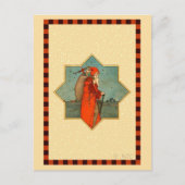  Rode Kerstman St. Nicholas Feestdagenkaart (Voorkant)