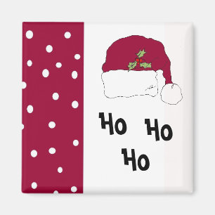 Rode Kerstmanhoed Magneet
