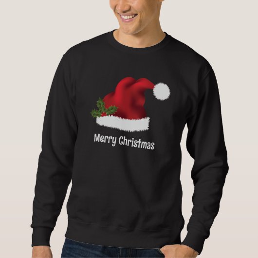 Rode Kerstmanhoed met Kersthulst en aangepaste tek Trui (Voorkant)