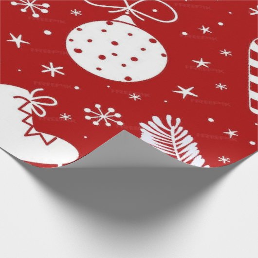 Rode Kerstmis 30 " x15 ' Verpakkend Document Cadeaupapier (Hoek)