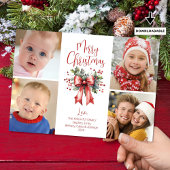 Rode Kerstmis 4 Foto Script Lint Hulst Feestdagenkaart