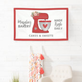 Rode Kerstmis Bakkerij Zakelijk Gebak Chef Banner (Insitu)