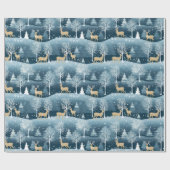 Rode Kerstmis Bloemen Feestelijke Gift Wrap Cadeaupapier (Vlak)