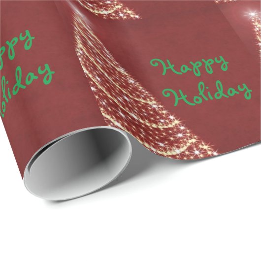 Rode Kerstmis Cadeaupapier (Rol Hoek)