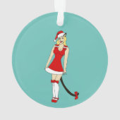 Rode Kerstmis catgirl Ornament (achterkant)