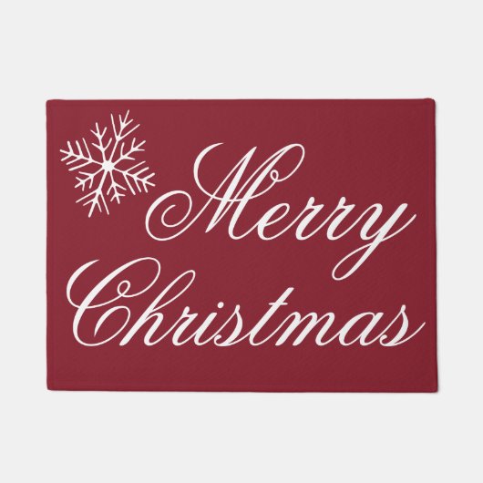 Rode Kerstmis Deurmat Vloerkleed Welkomstmat (Voorkant)