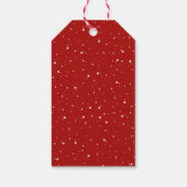 Rode Kerstmis Eenvoudig Script Aangepast Cadeaulabel (Achterkant)