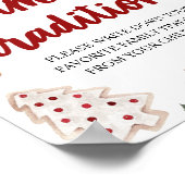 Rode Kerstmis Familie Tradities Baby shower teken Poster (Hoek)