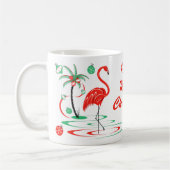 Rode Kerstmis Flamingo Baubles kerstmis mok (Links)