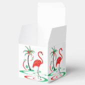 Rode Kerstmis Flamingo gunst box klassieker Bedankdoosjes (Geopend)