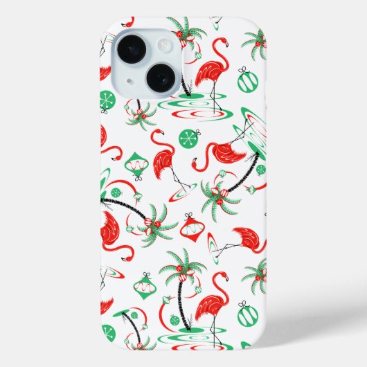 Rode Kerstmis Flamingo Multi iPhone Case-Mate iPhone Case (Achterkant)