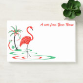 Rode Kerstmis Flamingo Tekst landschap groot Post-it® Notes (Kantoor)