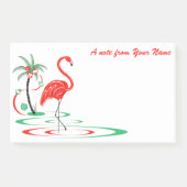 Rode Kerstmis Flamingo Tekst landschap groot Post-it® Notes (Voorkant)