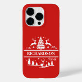 Rode Kerstmis gepersonaliseerde familienaam | Vaka Case-Mate iPhone Case (Achterkant)