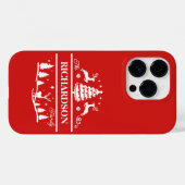 Rode Kerstmis gepersonaliseerde familienaam | Vaka Case-Mate iPhone Case (Achterkant (horizontaal))