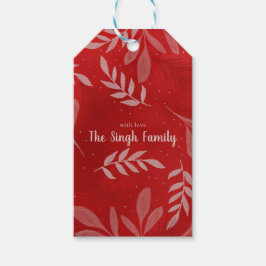 Rode Kerstmis Gift Bag Cadeaulabel