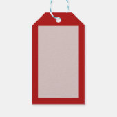 Rode Kerstmis Gift Bag Cadeaulabel (Achterkant)