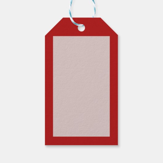 Rode Kerstmis Gift Bag Cadeaulabel (Achterkant)