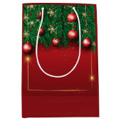 Rode Kerstmis Gift Bag Medium Cadeauzakje
