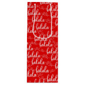 Rode Kerstmis Gift Bag Wijn Cadeautas (Voorkant)