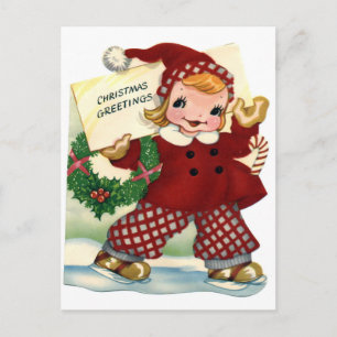 Rode Kerstmis Groeten Feestdagenkaart