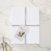 Rode Kerstmis Hulst Bes Groene Decoratie Cadeaulabel (Met Touw)