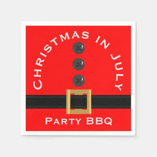 Rode Kerstmis in juli Aangepast Napkins Servetten (Voorkant)