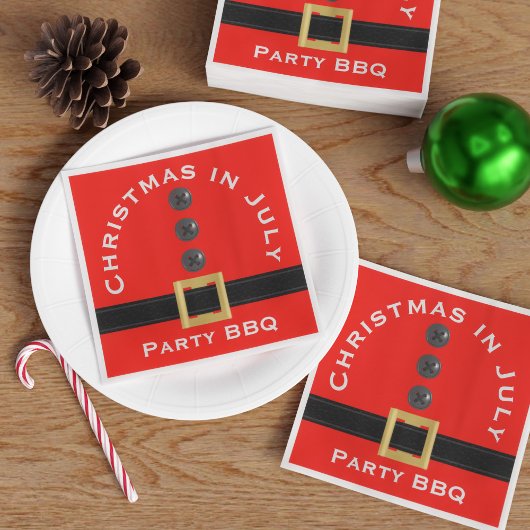 Rode Kerstmis in juli Aangepast Napkins Servetten