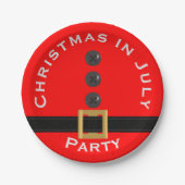 Rode Kerstmis in juli Aangepast Papieren Bordje (Voorkant)