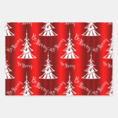 Rode Kerstmis Inpakpapier Vel (Voorkant)