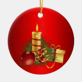 Rode Kerstmis Keramisch Ornament