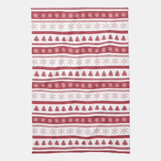 Rode Kerstmis - Keukenhanddoeken (Verticaal)