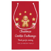 Rode Kerstmis Koekjesuitwisseling Schattige Ginger Klein Cadeauzakje (Achterkant)