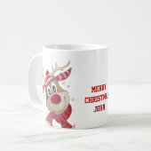 Rode Kerstmis Koffiemok (Voorkant links)