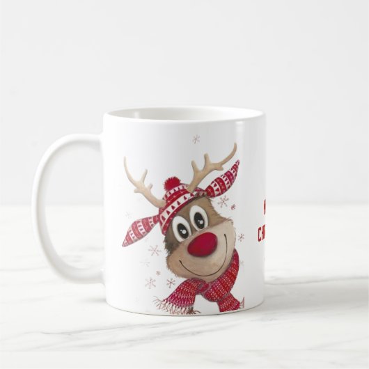 Rode Kerstmis Koffiemok (Links)